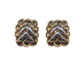 Chunky Knotted Stud Earrings in 18 Karat Two Tone Gold