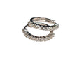 Inside Out Half Hoop Diamond Earrings in 14 Karat White Gold