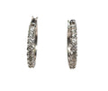 Diamond Hoop Earrings in 14 Karat White Gold