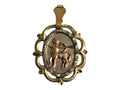 Sagittarius Zodiac Pendant in 14 Karat Tri-Color Gold