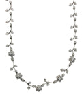 Flower and Vine Diamond Necklace In 14 Karat White Gold