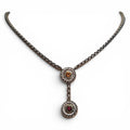 Authentic David Yurman Sterling Silver and 14 Karat Gold Cookie Necklace