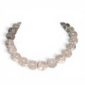 Authentic David Yurman 16mm Clear Quartz Beaded Necklace 18k White Gold Clasp