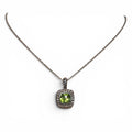 Authentic David Yurman petite Albion Necklace with Green Peridot and Diamonds (Pendant only)