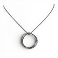 Italy Antonini Circle of Love Diamond Necklace in 18 Karat White Gold