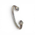 Authentic David Yurman Classic Cable Collection 7mm Bracelet with Prasiolite Stone on each end