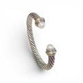 Authentic David Yurman Classic Cable Collection 7mm Bracelet with Pearls on each end