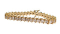 S-Diamond Tennis Bracelet in 14 Karat Gold