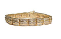 3 Row Diamond Link Bracelet In 14 Karat Yellow Gold