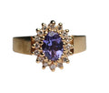 Tanzanite Diamond Ring in 14 Karat Yellow Gold