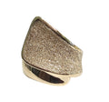Wide Band Cocktail Ring in 14 Karat Yellow Gold