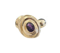 Swirling Amethyst Ring in 14 Karat Yellow Gold