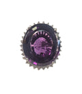Large Amethyst Diamond Ring in 14 Karat White Gold