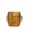 Tiger's Eye Cameo Ring in 10 Karat Yellow Gold