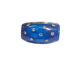 Diamond Band Blue Ring in 18 Karat Yellow Gold