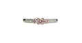 3 Pink Diamond Ring in 18 Karat White Gold