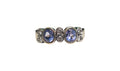Oval Blue Sapphire Diamond Ring in 18Karat Yellow Gold