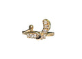 Ribbon Diamond Ring in 14 Karat Yellow Gold