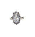 Rose Quartz Ring in 10 Karat White Gold