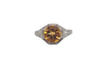 Vintage Citrine Ring in 14 Karat White Gold
