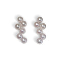 Akoya Japanese Sea Pears Grape Design Earrings in 18 Karat Yellow Gold