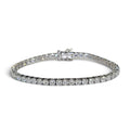 Round Cut Lab Grown Diamond Tennis Bracelet in 14 Karat White Gold