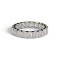 Emereald Cut Lab Grown Diamond Eternity Ring in 14 Karat White Gold