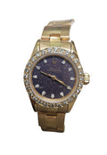 Rolex Women's Oyster Perpetual Watch 20mm with Diamond Bezel in 18 Karat Yellow Gold