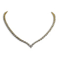 Marquise Diamond V Shaped Tennis Necklace in 18 Karat Yellow Gold