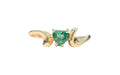 Heart Shaped Emerald Ring in 14 Karat Yellow Gold