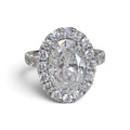 Oval Diamond Engagement Ring in 18 Karat White Gold