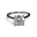 Round Cut Lab Grown Diamond Engagment Ring in 14 Karat White Gold