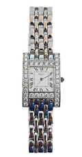 Chopard H-Watch with Diamonds and 18 Karat White Gold