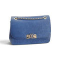 Chanel Caviar Skin Matelassé Cocomark Blue Shoulder Bag