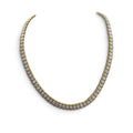 Ice Chain Flat Tri Color Plated Necklace in Sterling Silver
