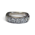 Diamond Wedding Band Ring in 18 Karat White Gold