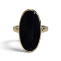 Oval Black Onyx Ring in 14 Karat Yellow Gold
