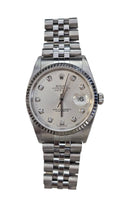 Rolex 36mm Datejust w/ Original Diamond Bezel in Stainless Steel