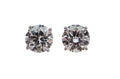 Lab Grown 9.08 Carats Diamond Earrings in 14 Karat White Gold