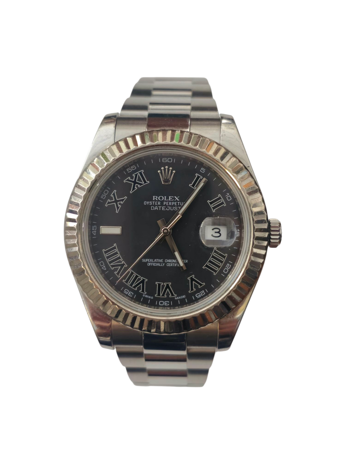 Pre-owned Rolex Datejust 41mm Oyster Band Watch in Stainless Steel