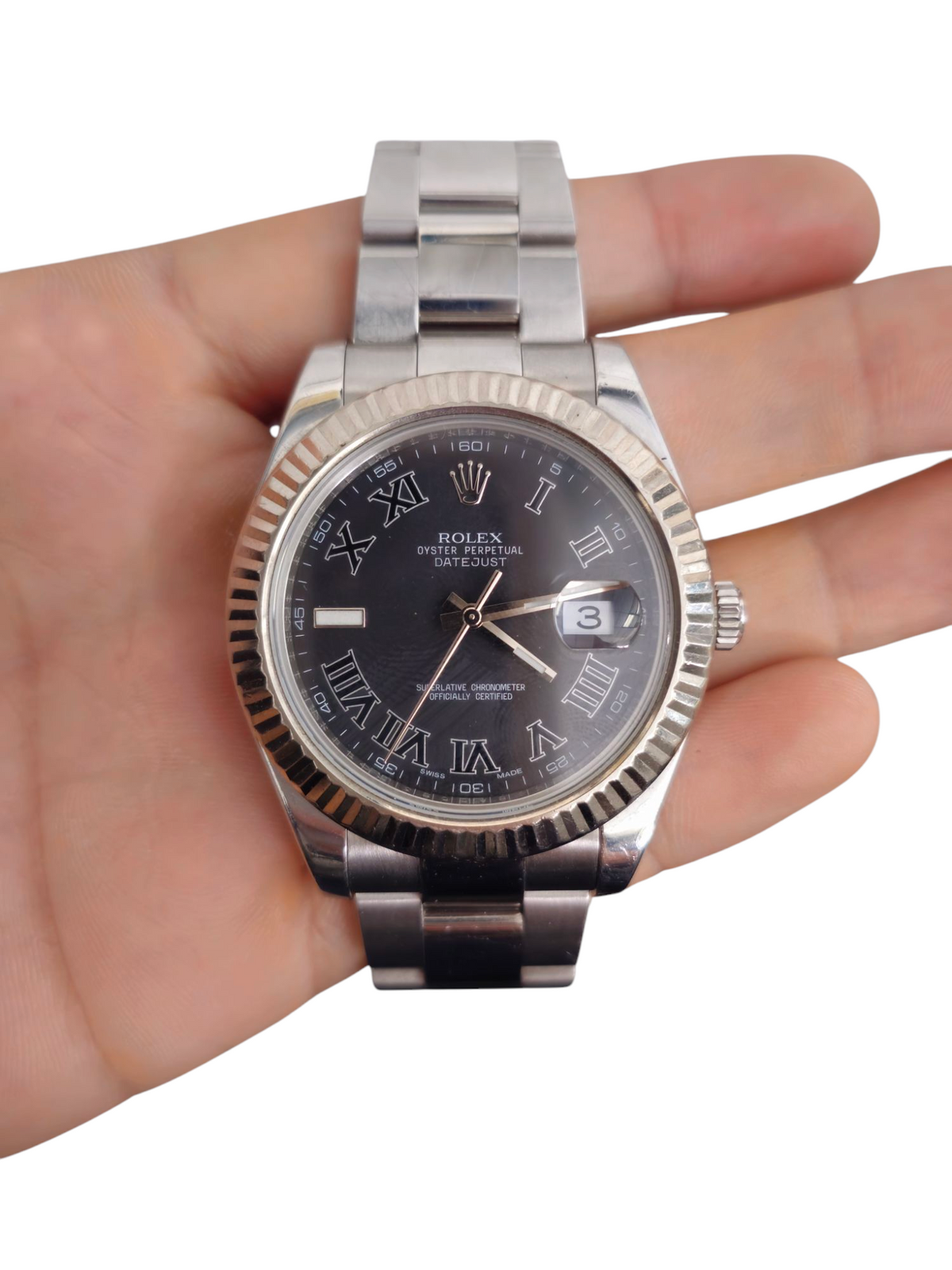 Pre-owned Rolex Datejust 41mm Oyster Band Watch in Stainless Steel