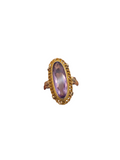 Oval Amethyst Ring in 14 KT Yellow Gold