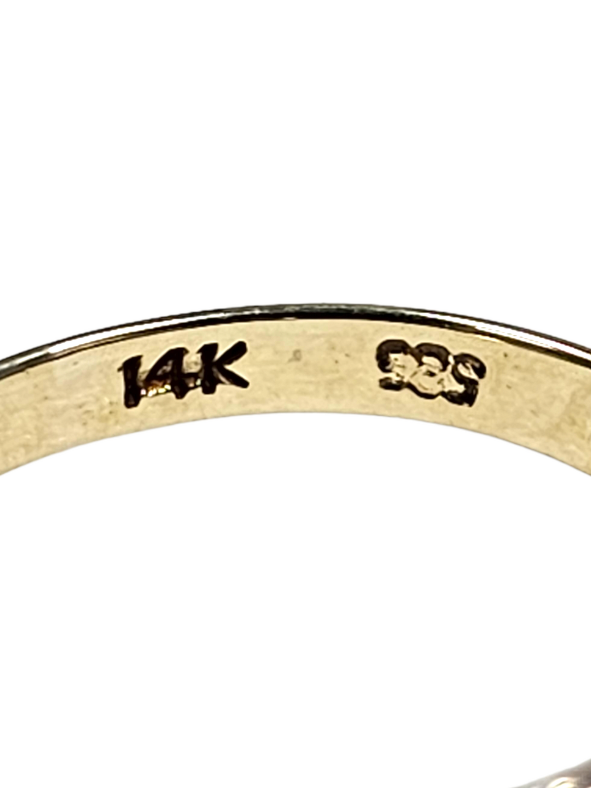 14K Yellow Gold Diamond Cluster Women's Band Ring Size 6.25