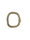 Cuban Link Style Semi-Solid Bracelet made in 14-Karat Yellow Gold