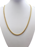Solid Cuban link style necklace made in solid 14-karat yellow gold 24