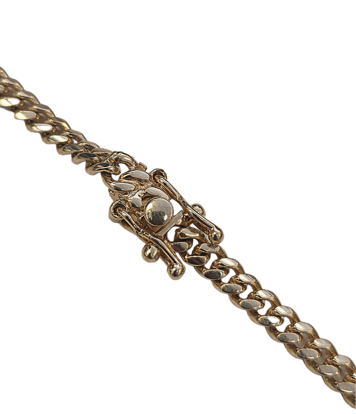 Solid Cuban link style necklace made in solid 14-karat yellow gold 24"