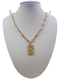 Nugget Pendant and chain made in solid 14-karat yellow gold 18 inches