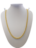 Large Rolo chain made in solid 18-karat yellow gold 24 inches