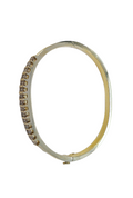 Natural diamond 2.40 CTTW double channel set bracelet bangle made in solid 14-karat yellow gold