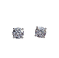 Lab Grown Diamond studs 2.03 CTTW set in solid 14-karat white gold martini settings Earrings